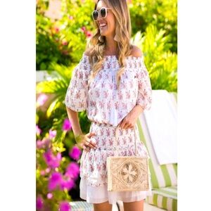 Guadelupe Design Anais Mini Dress Boho Gypsy Medium Cotton Silk